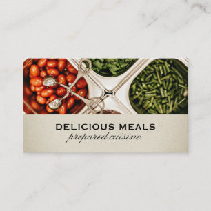 Catering Service Chef Fresh Food Business Card
