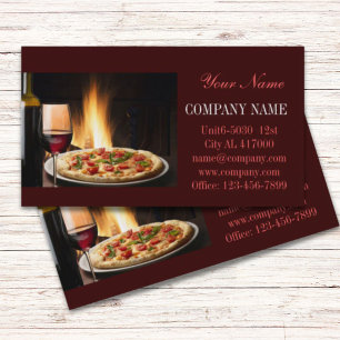 catering service deli shop Italian Food pizza Business Card