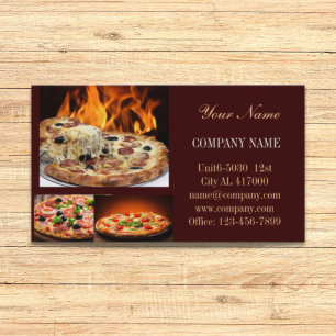 catering service deli shop Italian Food pizza Business Card