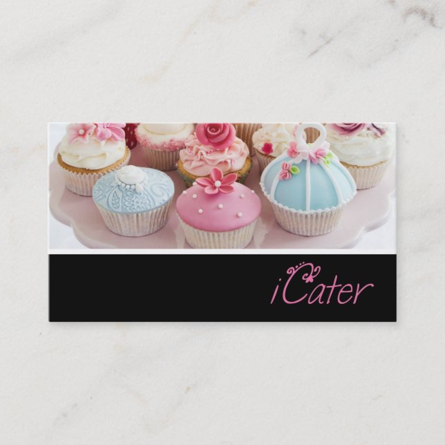 Catering Service, Food, Bakery Business Card (Front)