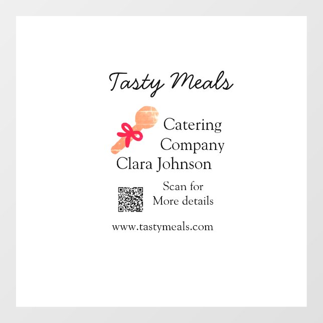 Catering services add name QR code website bakery  (Sheet)