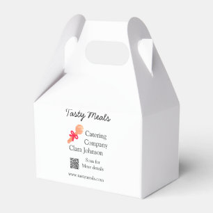 Catering services add name QR code website bakery  Favour Box