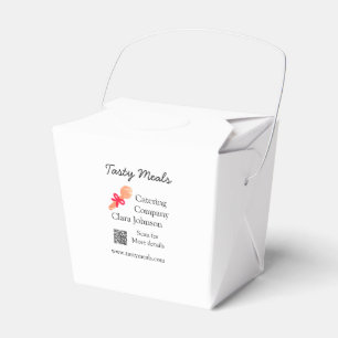 Catering services add name QR code website bakery  Favour Box
