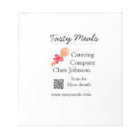 Catering services add name QR code website bakery 