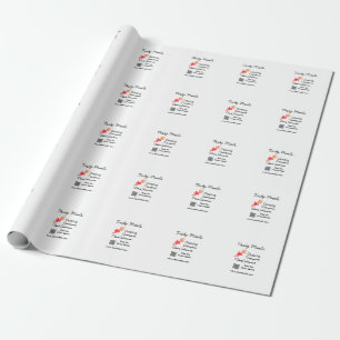 Catering services add name QR code website bakery  Wrapping Paper