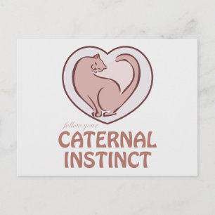Caternal Instinct Postcard