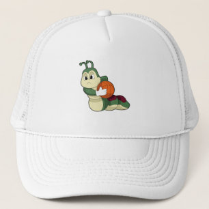 Caterpillar as Basketball player with Basketball Trucker Hat