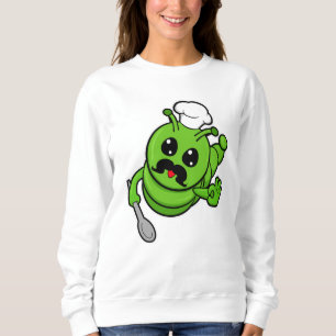 Caterpillar as Cook with Spoon Sweatshirt