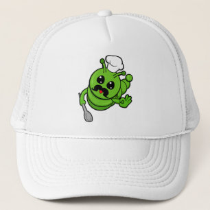 Caterpillar as Cook with Spoon Trucker Hat