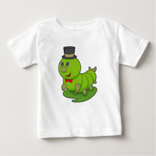 Caterpillar as Gentleman with Cylinder Baby T-Shirt