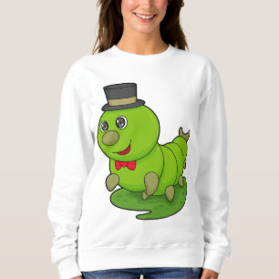 Caterpillar as Gentleman with Cylinder Sweatshirt
