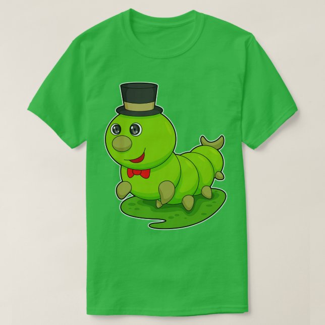 Caterpillar as Gentleman with Cylinder T-Shirt (Design Front)