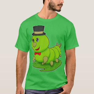 Caterpillar as Gentleman with Cylinder T-Shirt