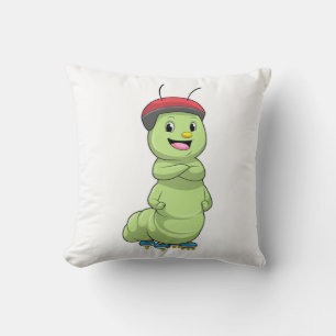 Caterpillar as Inline skater with Roller skates.pn Cushion