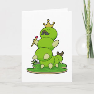 Caterpillar as King with Crown Card