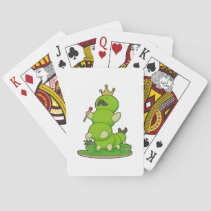 Caterpillar as King with Crown Playing Cards