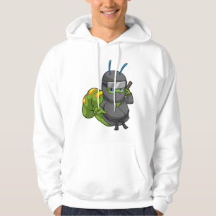 Caterpillar as Ninja with Sword Hoodie