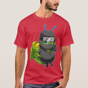 Caterpillar As Ninja With Sword  T-Shirt
