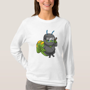 Caterpillar as Ninja with Sword T-Shirt