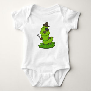 Caterpillar as Pirate with Sword Baby Bodysuit
