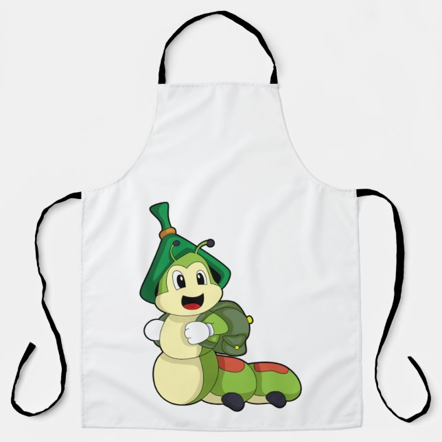 Caterpillar as Student with Backpack Apron (Front)