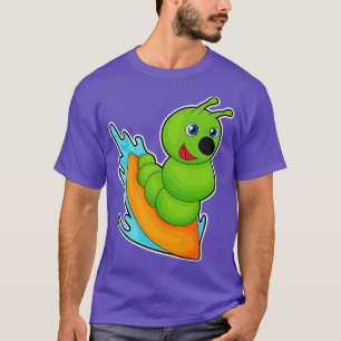 Caterpillar As Surfer With Surfboard  T-Shirt
