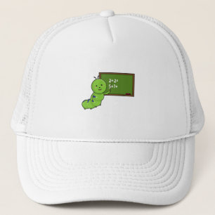 Caterpillar as Teacher with Blackboard Trucker Hat