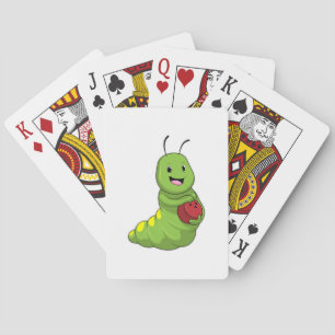 Caterpillar at Bowling with Bowling ball Playing Cards