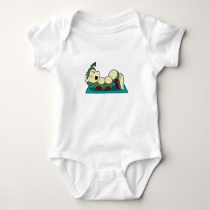 Caterpillar at Fitness Workout Baby Bodysuit