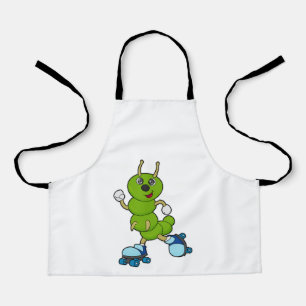 Caterpillar at Inline skating with Roller skates Apron