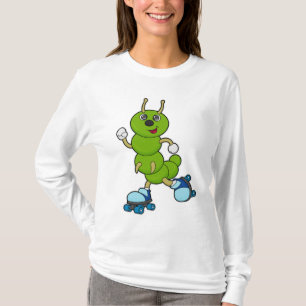Caterpillar at Inline skating with Roller skates T-Shirt