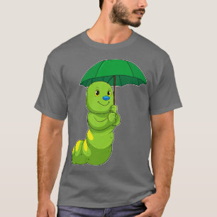 Caterpillar at Raining with Umbrella T-Shirt
