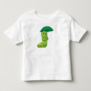 Caterpillar at Raining with Umbrella Toddler T-Shirt