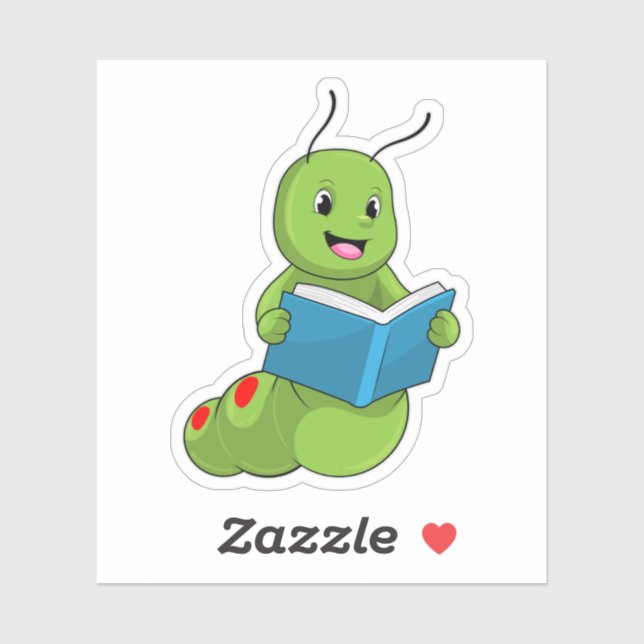 Caterpillar at Reading with Book (Sheet)