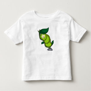 Caterpillar at Sleeping with Leaf Toddler T-Shirt