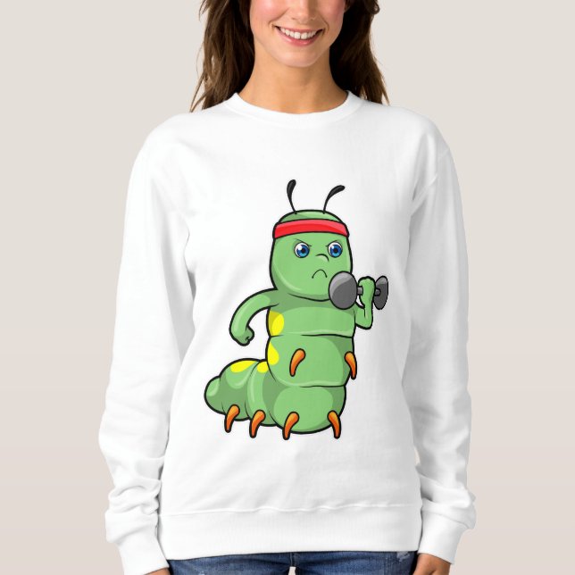 Caterpillar at Strength training with Dumbbell Sweatshirt (Front)