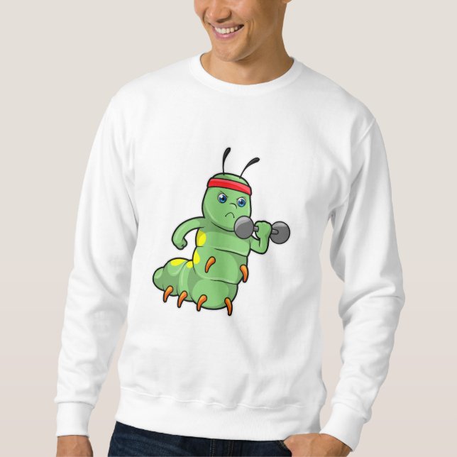 Caterpillar at Strength training with Dumbbell Sweatshirt (Front)