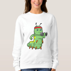 Caterpillar at Strength training with Dumbbell Sweatshirt