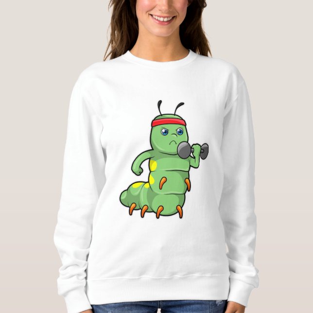 Caterpillar at Strength training with Dumbbell Sweatshirt (Front)