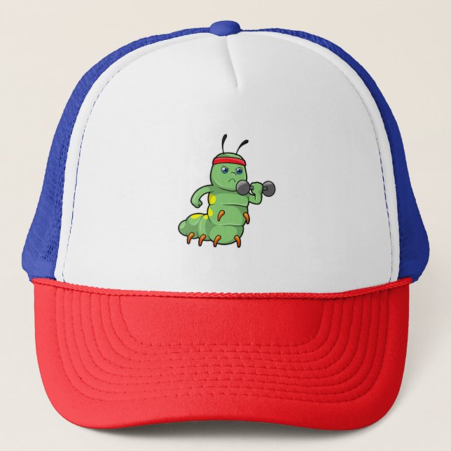 Caterpillar at Strength training with Dumbbell Trucker Hat (Front)