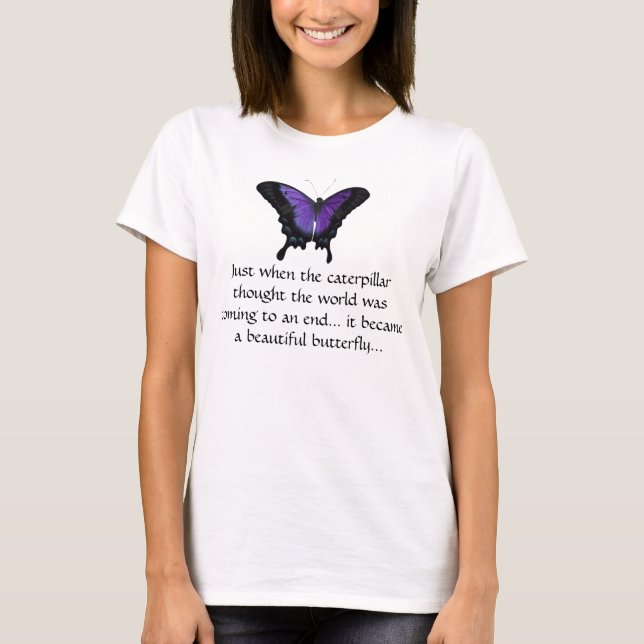"Caterpillar Becomes a Butterfly" Poetic T-Shirt (Front)