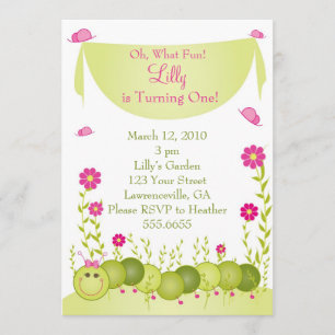 Caterpillar Birthday Invitations