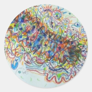 Caterpillar Classic Round Sticker