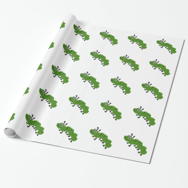 Caterpillar Design Wrapping Paper (Unrolled)