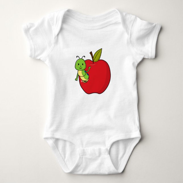 Caterpillar from Apple Baby Bodysuit (Front)