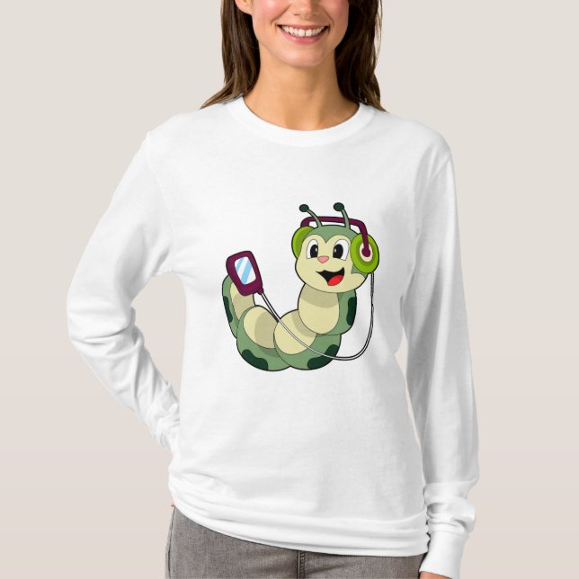 Caterpillar Headphone Music T-Shirt (Front)