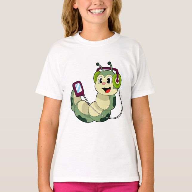 Caterpillar Headphone Music T-Shirt (Front)