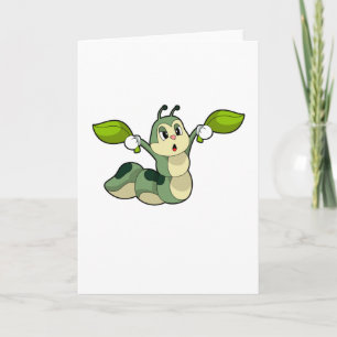 Caterpillar Leaves Card