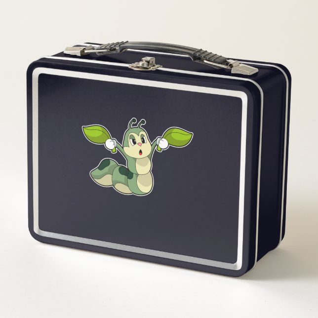 Caterpillar Leaves Metal Lunch Box (Front)