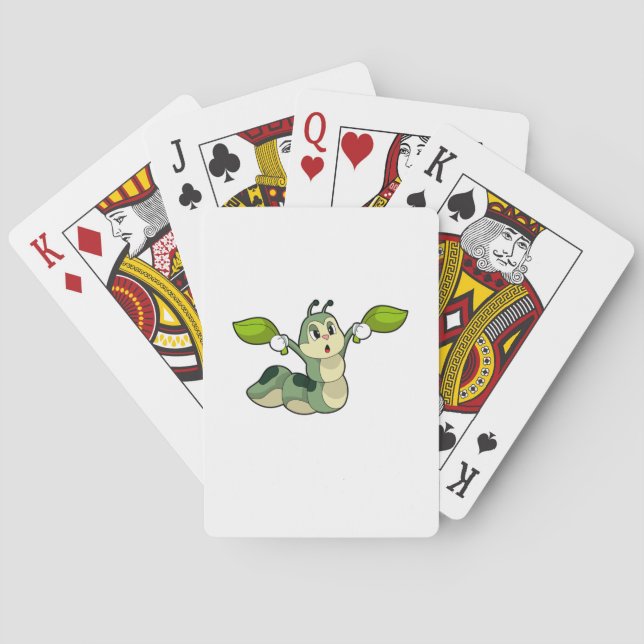 Caterpillar Leaves Playing Cards (Back)